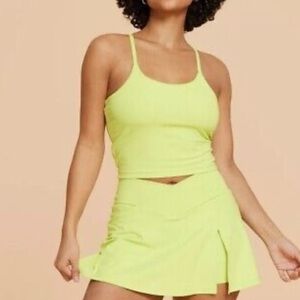 Blogilates Strappy Tank Limeade NWT